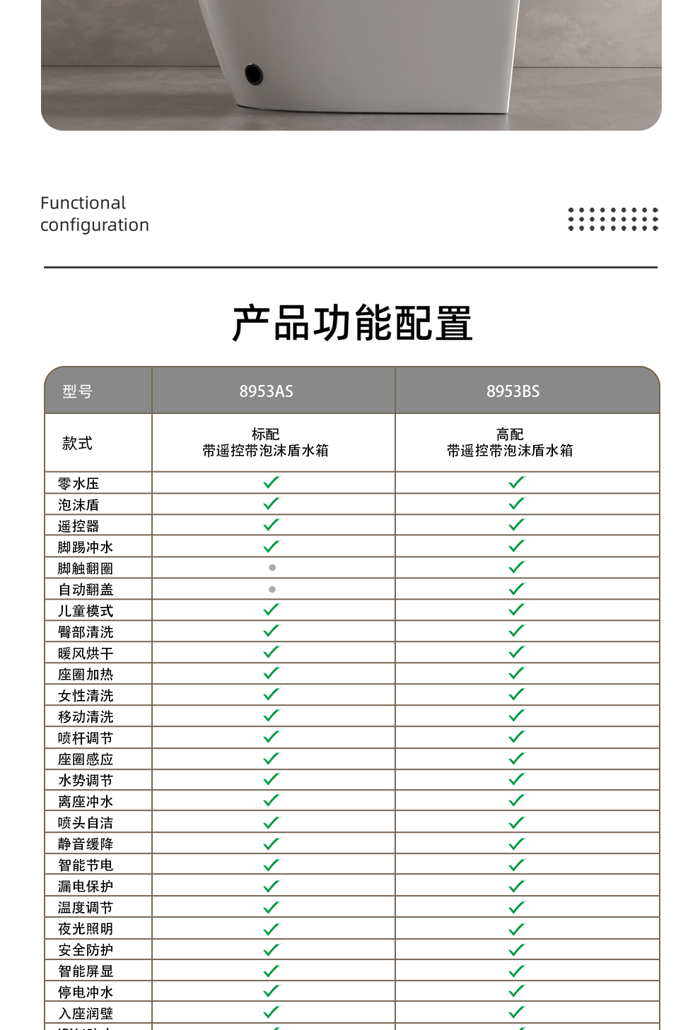8953 智能坐便器